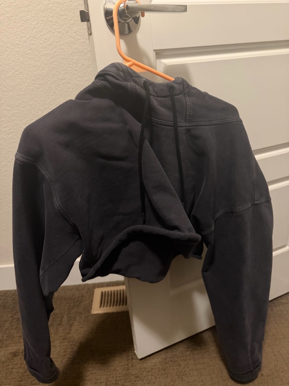 Classic Black Cropped Hoodie by Stori